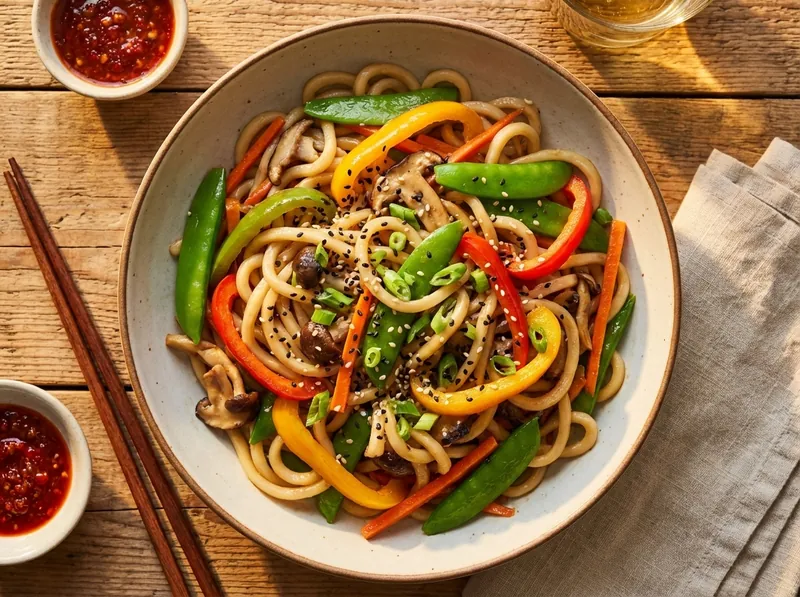 Vegetable stir fry noodles